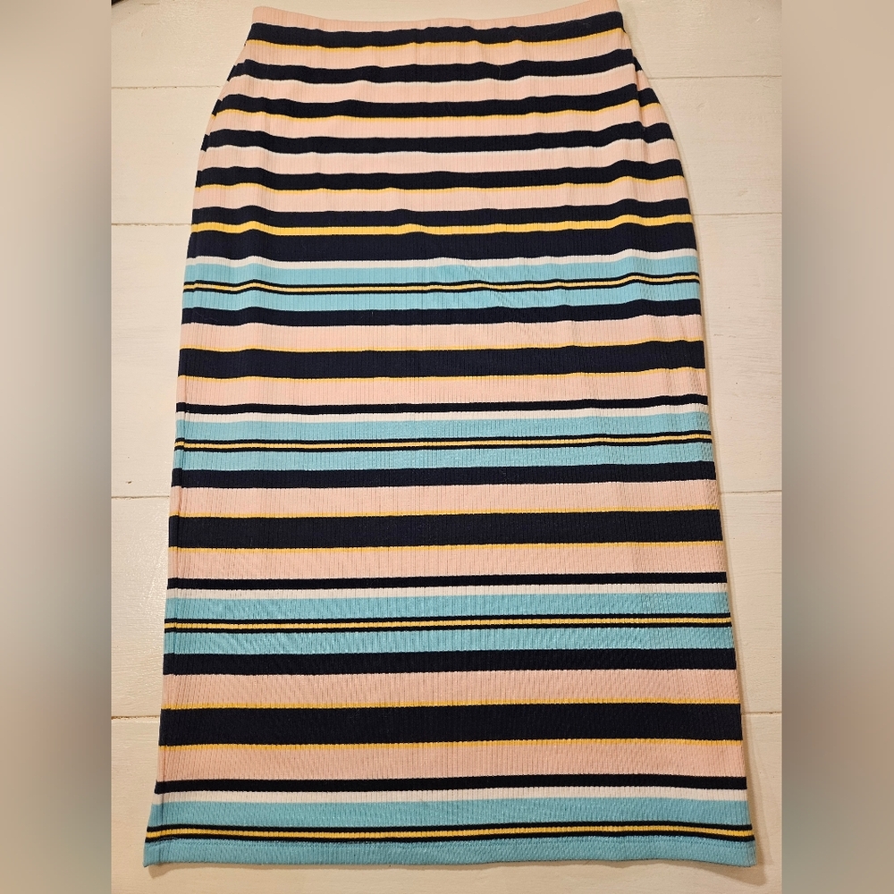 AFRM Multicolor Striped Pencil Skirt